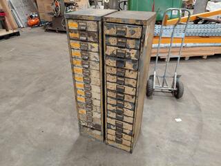 Metal Parts Drawer Cabinets 2 Units