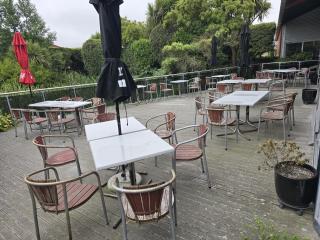 Large Lot of Outdoor Cafe Tables and Chairs