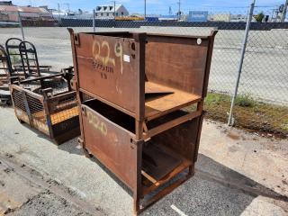 Pair of Steel Bins