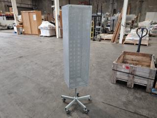 Mobile 4-Sided Display Hook Rack