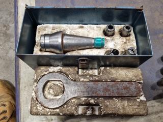 Vintage Clarkson Autolock Collet Chuck BT40 Tool Holder Kit