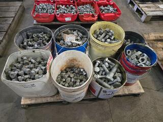 Assorted Galvanized Nuts and Bolts Pallet Lot