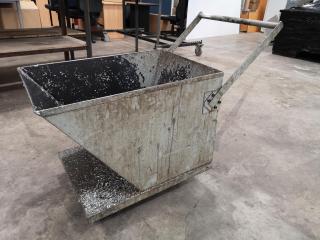 Workshop Tipping Scrap Material Trolley Bin