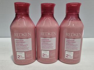 Redken Volume Injection Conditioner, 3x 300mL bottles