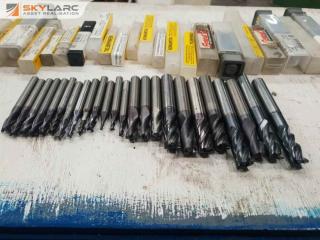 Large Lot of Carbide Steel Endmills