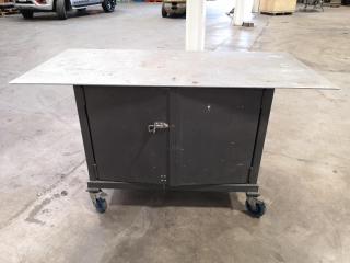 Heavy Duty Mobile Workshop Workbench Table Cabinet