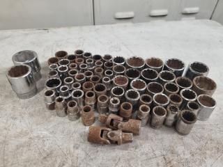 Assorted Sockets, 1/2" and 3/4" Drive Size