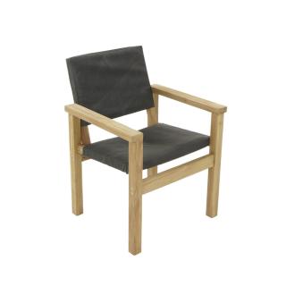 4 Seasons Verano Sling Outdoor Dining Chair, Graphite, New