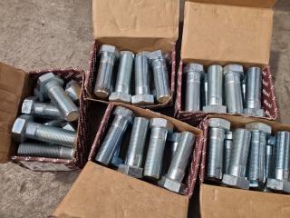 40x Grade 8 Zinc M25x75mm Bolts +24x Nuts