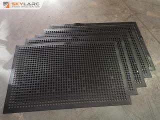 5x Industrial Antimicrobial Rubber Floor Mats by UltraSan, 1370x850mm