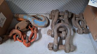 Assorted Sized D-Shackles and Hooks