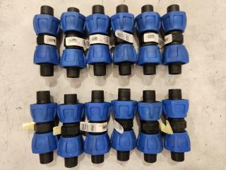 12 x LDSC20 20mm Straight Couplings