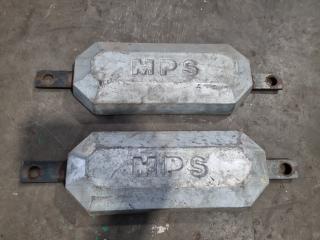 2x Boat Ship Hull Anodes