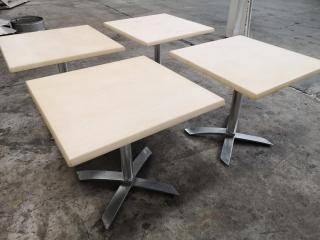 4x Square Folding Cafe Tables