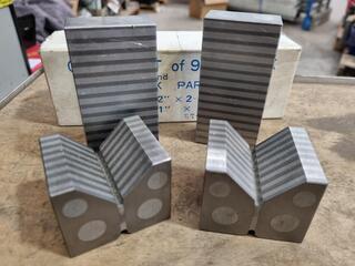 Steel & Aluminium Magnetic V-Block & Parrallel Set