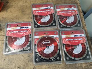 5x 180mm Starcraft Concrete Diamond Saw Blades