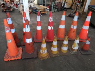 14x Assorted Orange Safety Cones