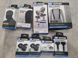 Assorted Oxford Branded Motorcycle & Clothing Accessories