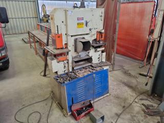 Sunrise Hydraulic Punch and Shear with Roller Table