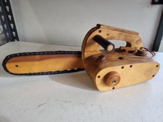 Vintage Wooden Chainsaw Decor Disolsy Piece