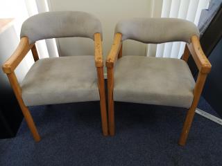 2x Padded Office Reception Chairs