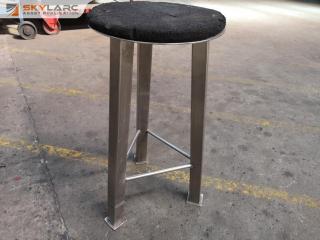 Stainless Steel Stool w/ Padded Seat