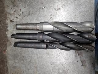 3 Large Morse Taper Drills 