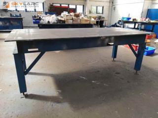 Super Heavy Duty Steel Workshop Table w/ 16mm Plate Steel Top