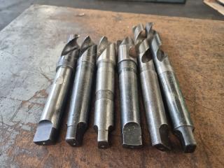 6 Assorted Morse Taper (MT4) Shank Drills