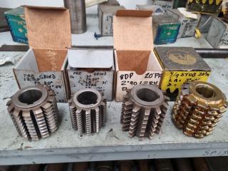 4 x Gear Hobber Cutters