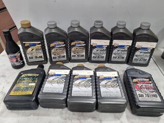 Assorted Spectro Motorcycle Engine Oils, Trans & Brake Fluids