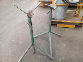 Pair of Steel Workshop Material Support Frames