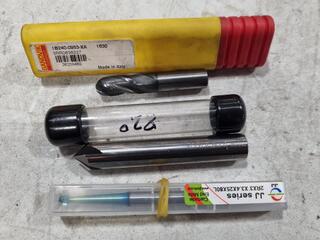 3x Assorted End Mills, New