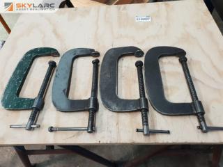 4 x 200mm Plate Steel Clamps