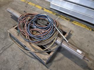 Lot of Air Cables and Steel Roller