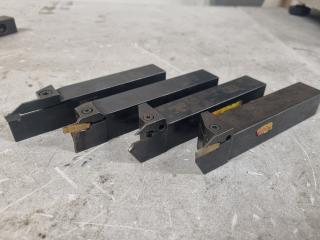 4x Lathe Indexable Parting Tools, 25x25mm shank size