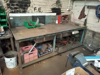 Steel Workbench and Contents