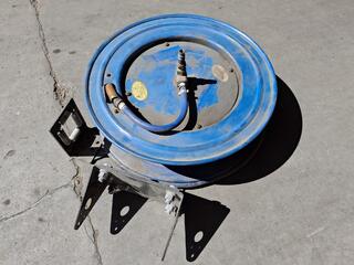 Blue Retractable Air Hose Reel