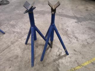 2x Heavy Duty Workshop Material Support Stands