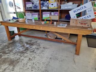 Wooden Workbench Table