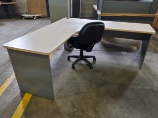 Office Corner Workstation Desk w/ Chair