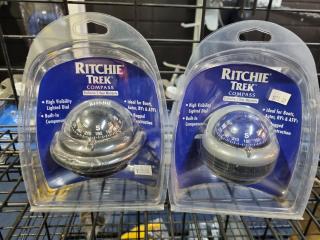 2x Ritchie Trek Compasses, New