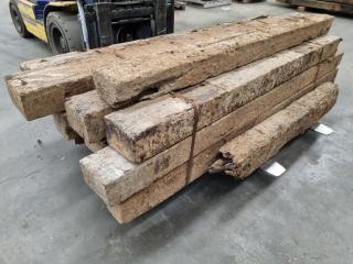 18x Vintage Railroad Sleepers Wood Lengths