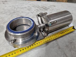 Stainless Steel 89mm Hygenic Pneumatic Butterfly Valve
