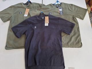 3x Swanndri Men's Catlins Fleece T-Shirts, Size M