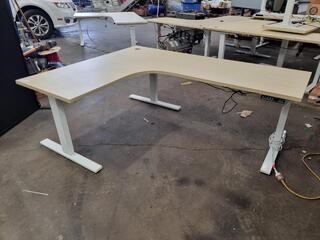 Adjustable Height Office Corner Desk