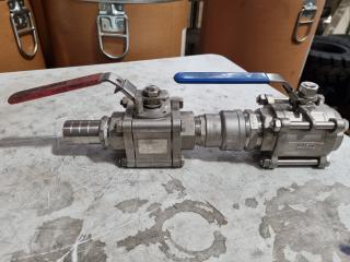 2x 2" Stainless Steel Valve Assemblies