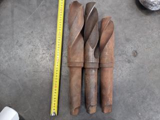 3 Large Morse Taper Drills