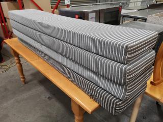 4x 1770mm Long Bench Seat Cushions Squabs