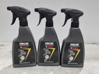 Yamaha Yamalube Pro-Active Cleaning Gel, 3x 500mL Spray Bottles